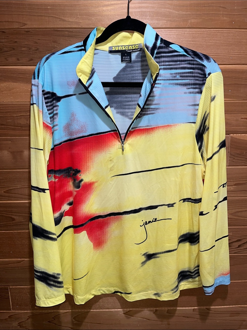 EXCELLENT CONDITION LARGE SUNSENSE BY JAMIE SADOCK 1/4 ZIP LONG SLEEVE TOP - Picture 2 of 6